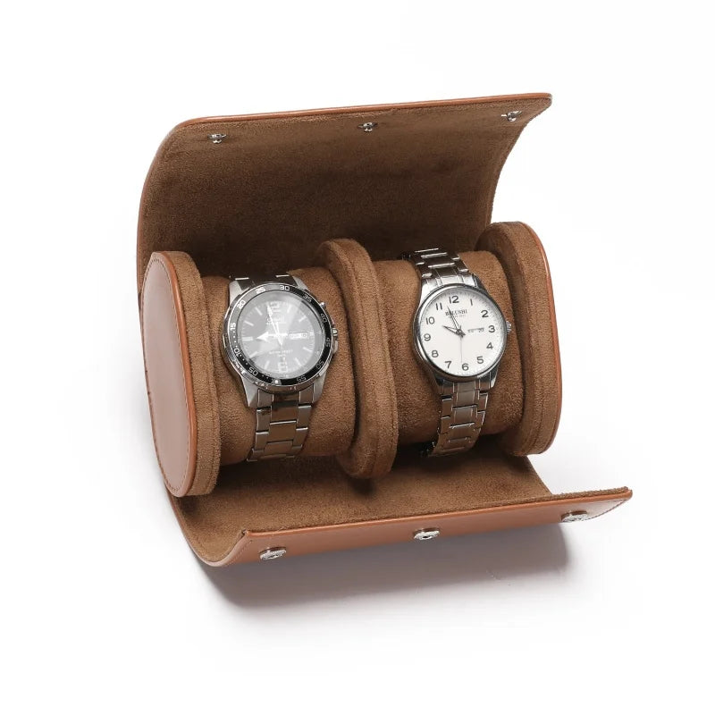 Boîte à Montres de Voyage 2 Emplacements marron
