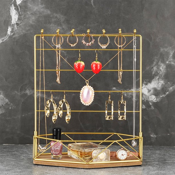 Portant à Bijoux en Métal et Bois