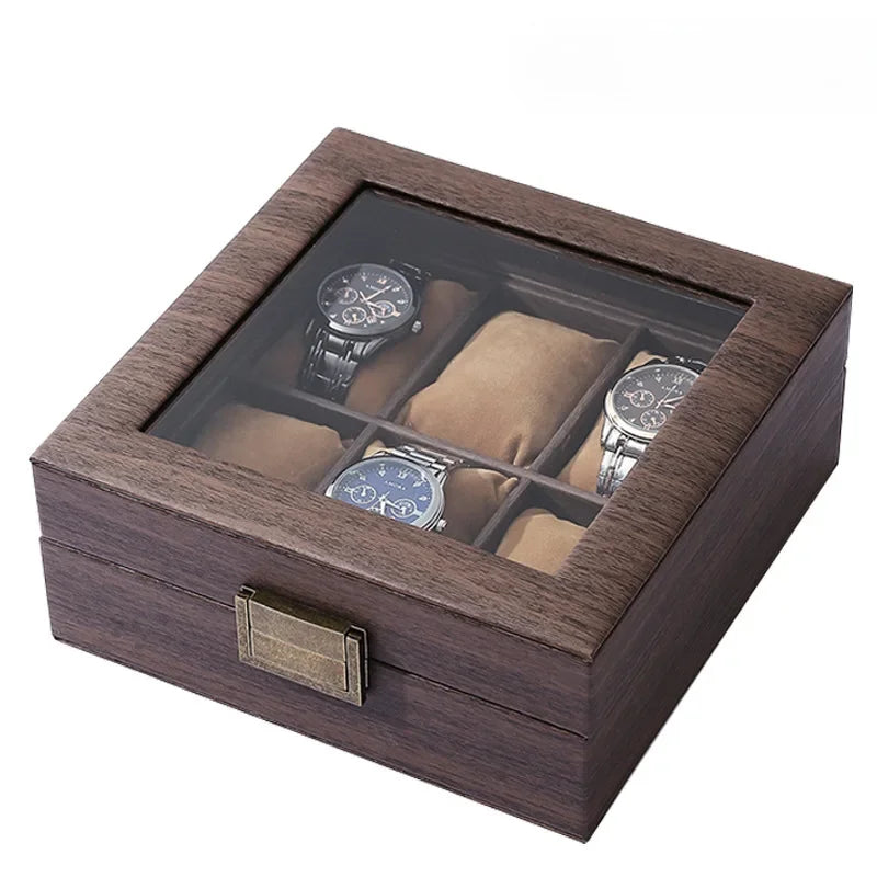 Caja de Relojes de Madera
