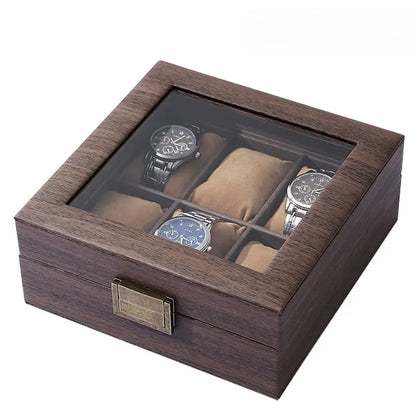 Caja de Relojes de Madera