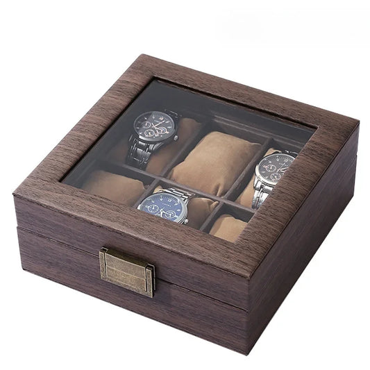 Caja de Relojes de Madera