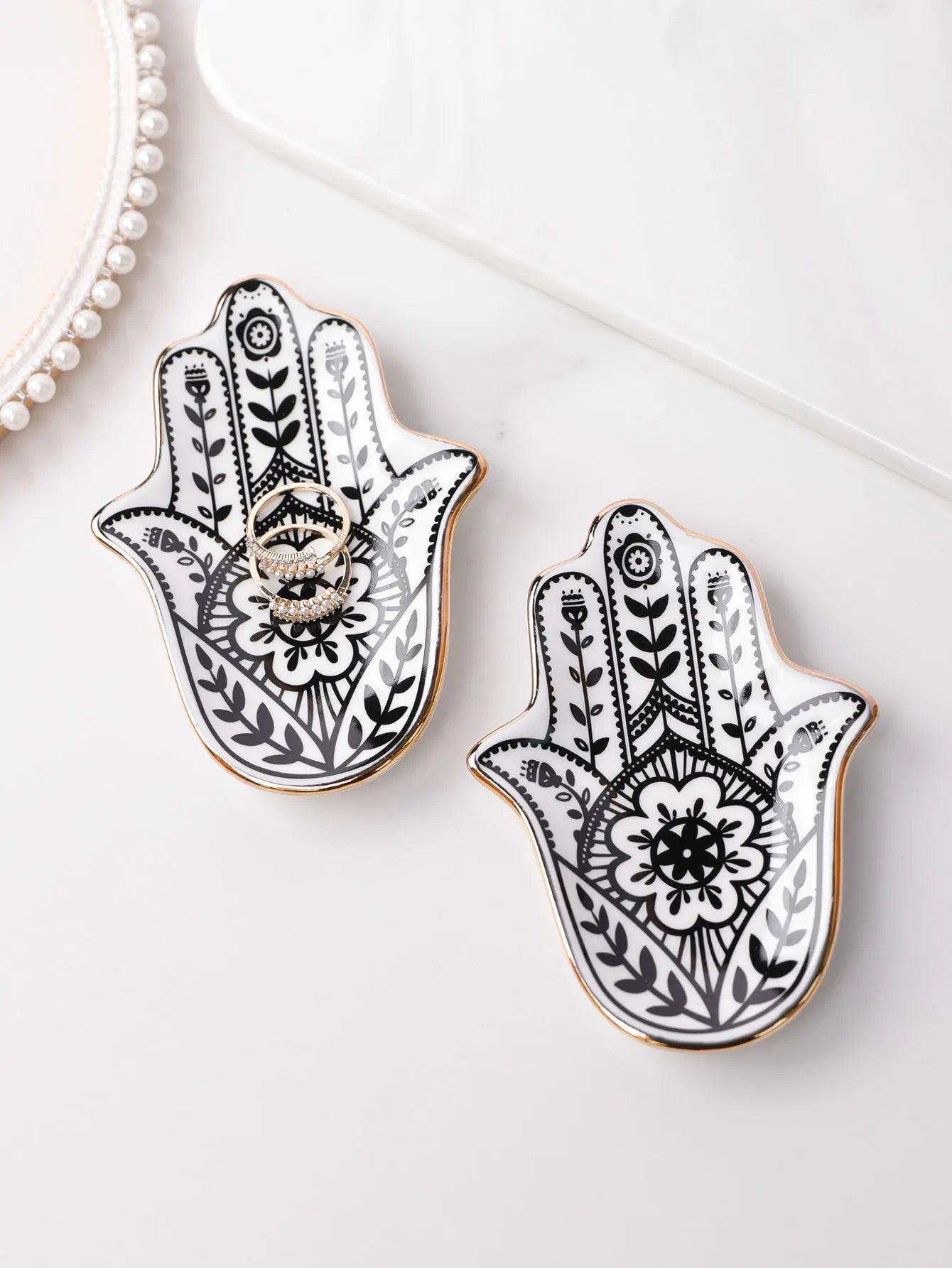 Vacía Bolsillos Mano de Fátima de Cerámica